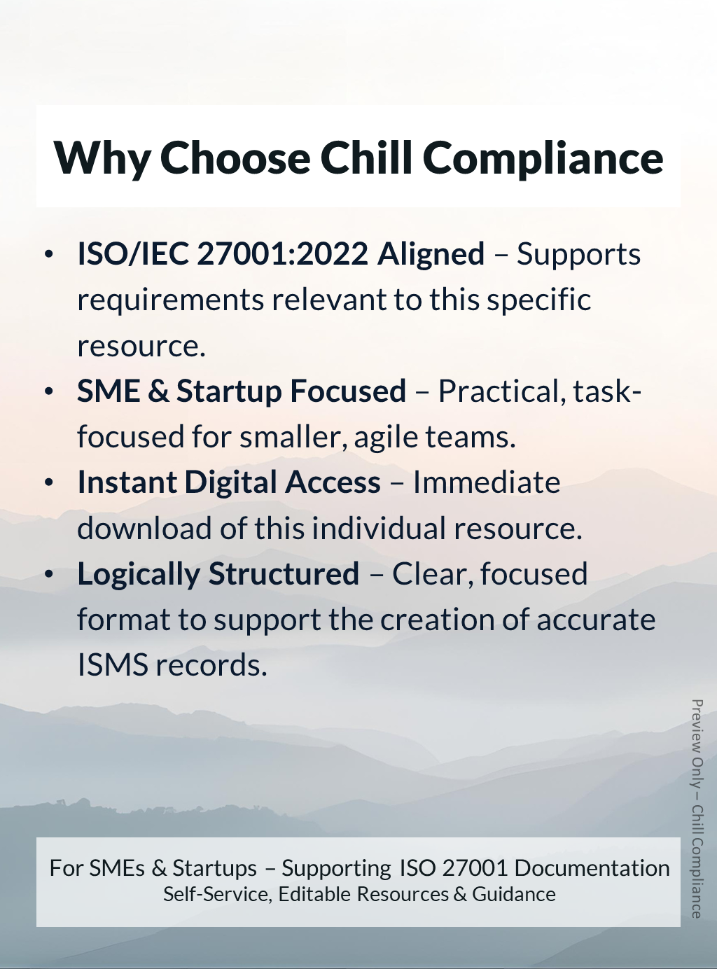ISO 27001:2022 Organisational Chart (ISMS) resource and template for ISMS alignment requirements