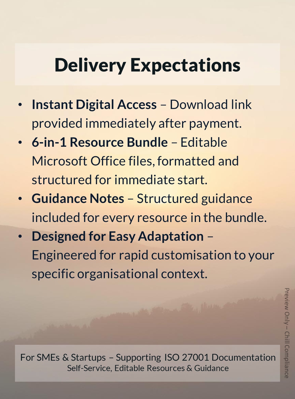 Delivery: Instant access to 6-in-1 editable Office files & guidance notes for SME Risk Management customisation.