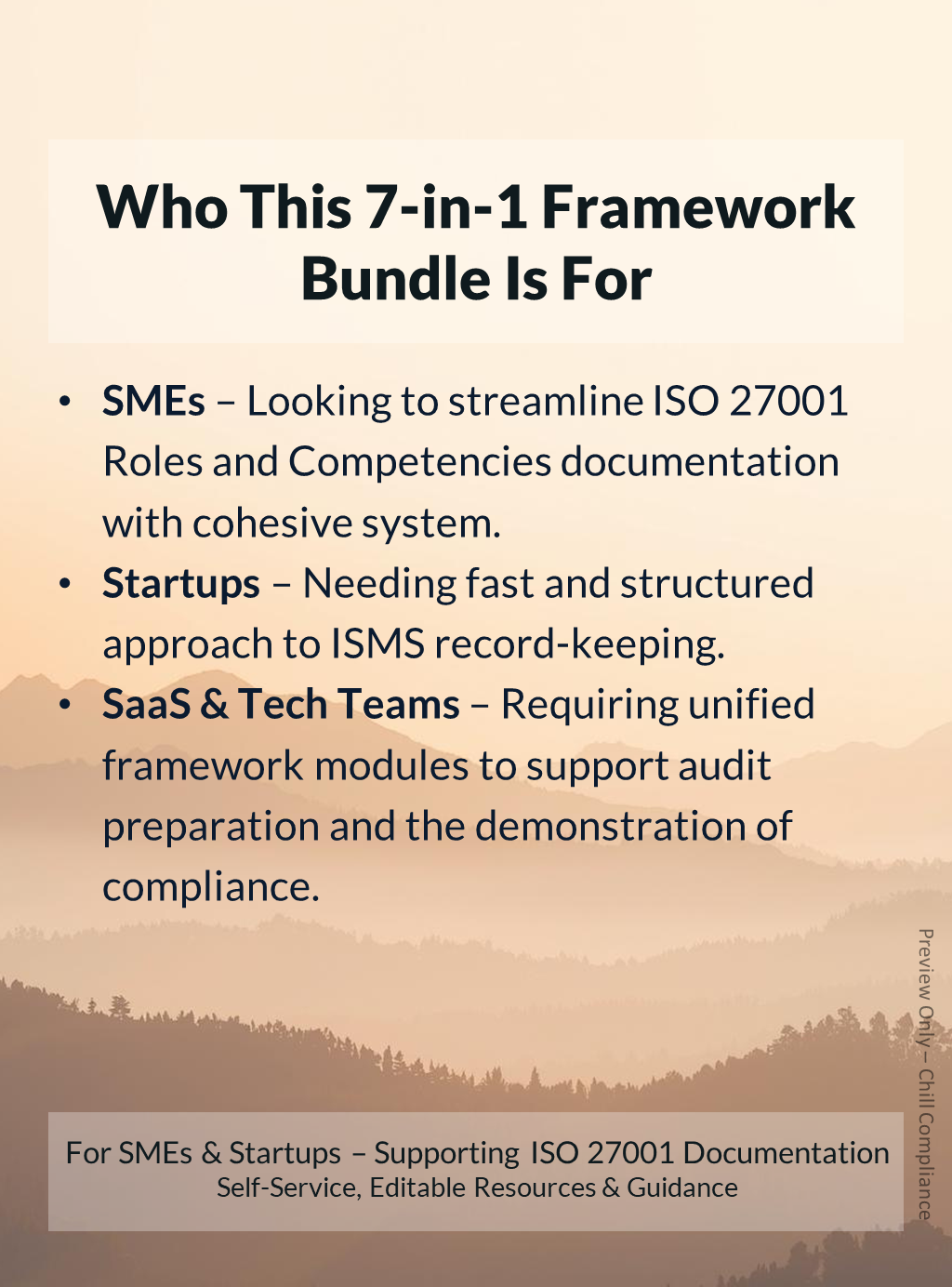 ISO 27001 Roles and Competencies Bundle: Streamlined for SMEs, structured for Startups, unified for SaaS / Tech by Chill Compliance.