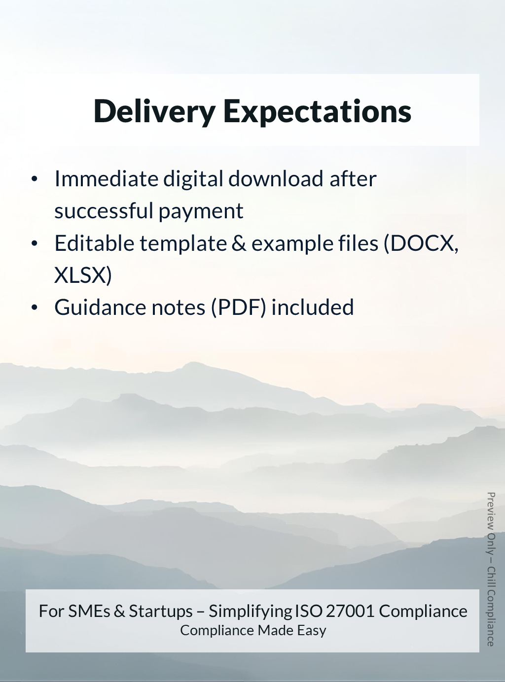 ISO 27001 Context Analysis Summary (ISMS) template, instant download, editable DOCX and XLSX, PDF guidance notes, ISO/IEC 27001:2022 aligned, SMEs and startups