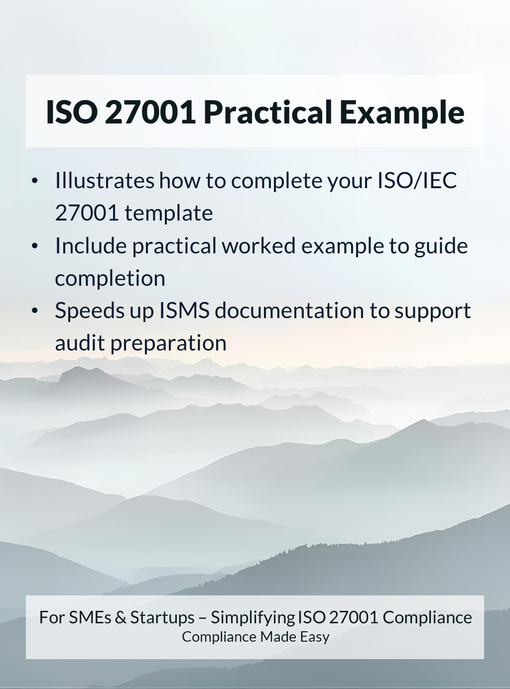 ISO 27001 Residual Risk Acceptance Form practical example, shows how to complete template, supports ISMS documentation for SMEs and startups