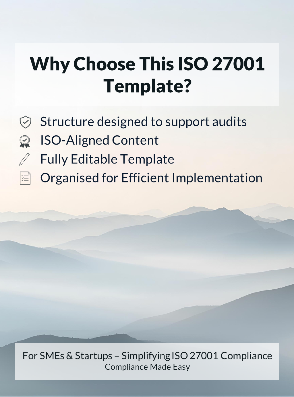 ISO 27001 Risk Assessment Worksheet template: Supports audit preparation, ISO-aligned content, editable templates, efficient ISMS implementation for SMEs and startups